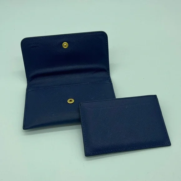Prada Saffiano Leather Compact Wallet.